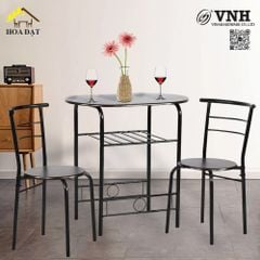 Khung bàn ăn chân sắt Vinahardware sơn đen tĩnh điện - VNH03022