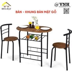 Khung bàn ăn chân sắt Vinahardware sơn đen tĩnh điện - VNH03022