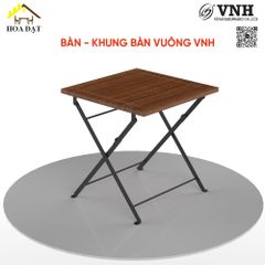 Khung bàn vuông cafe Vinahardware, sơn đen mờ - VNH550750