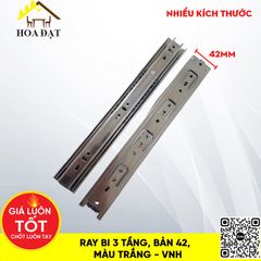 Ray bi 3 tầng Vinahardware, bản 42, màu trắng - VNH-BBS0342250VNH