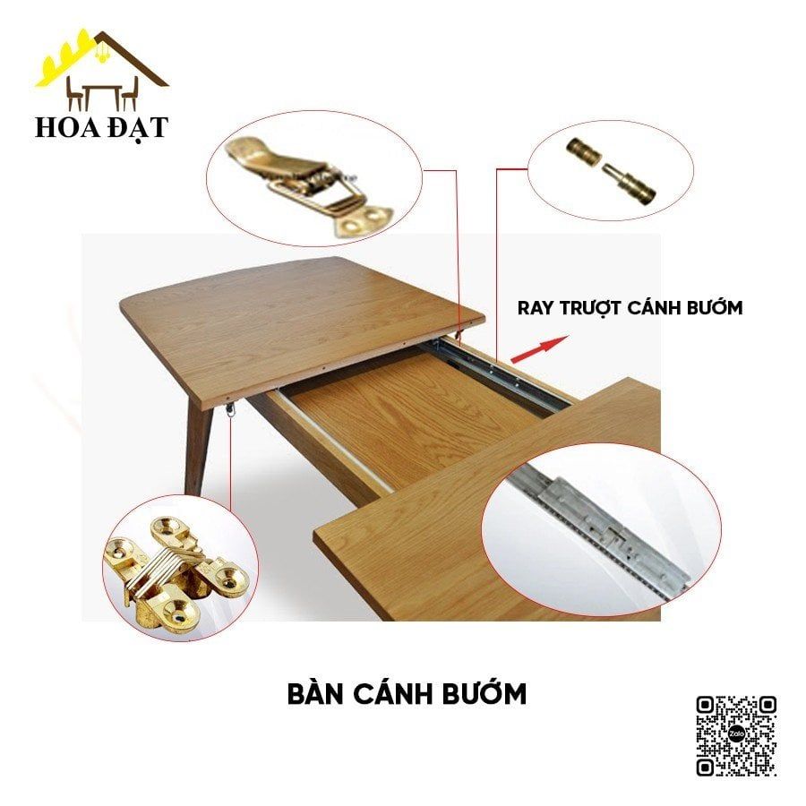 Ray trượt bàn cánh bướm Vinahardware, bản 35mm - ST35600Z1