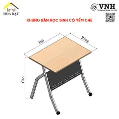 Bộ khung bàn học sinh tiểu học Vinahardware kích thước 700x500x690mm - VNH700500