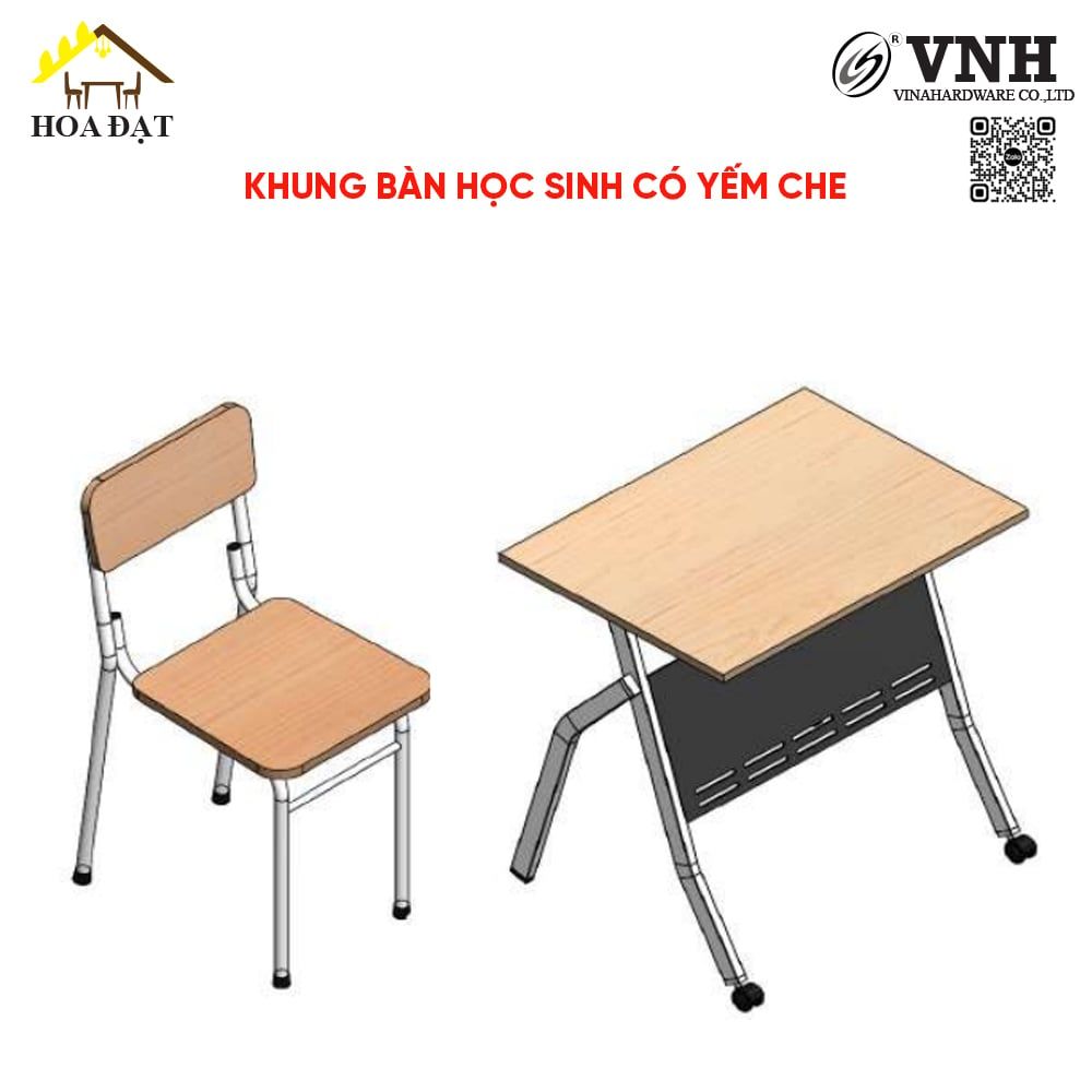 Bộ khung bàn học sinh tiểu học Vinahardware kích thước 700x500x690mm - VNH700500