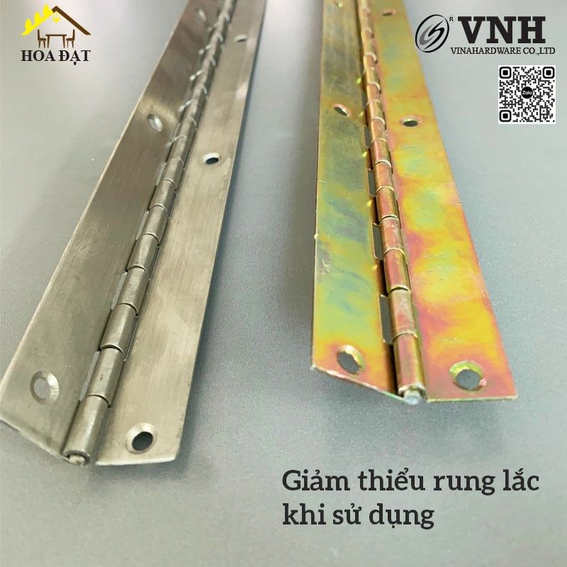 Bản lề lá piano Vinahardware bản 37mm, inox 201-VNH37250