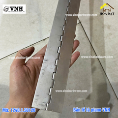 Bản lề lá piano không lỗ bản 50mm, dày 1mm, hàng phôi Vinahardware