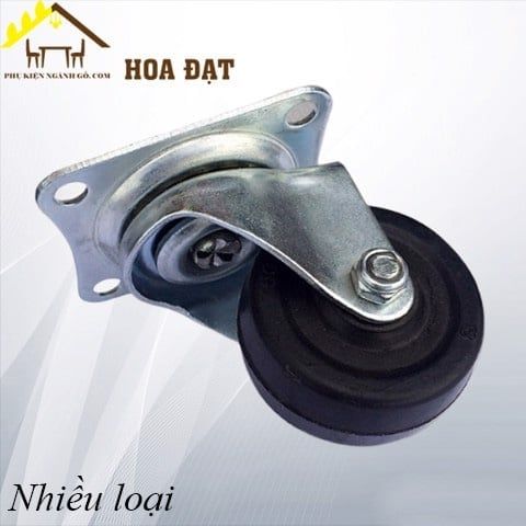 Bánh xe tủ cao su caster xoay Vinahardware CT123-CT123