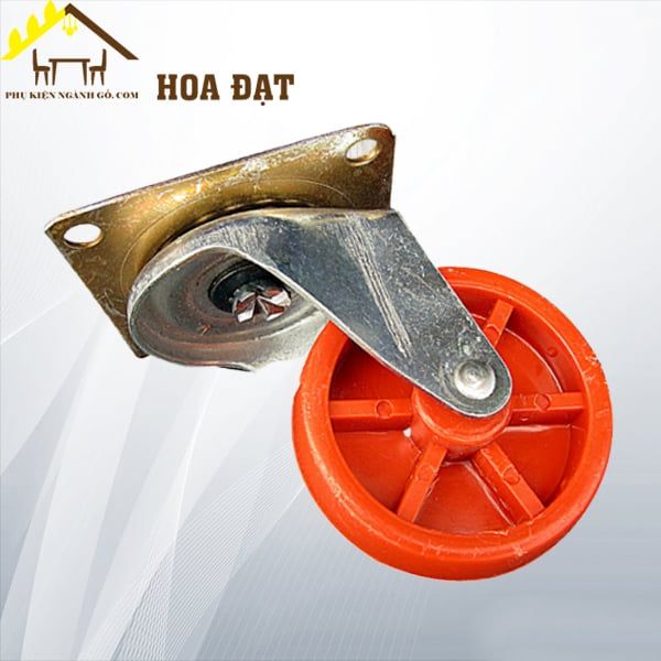 Bánh xe đẩy tủ màu nâu đế vuông Vinahardware (nhiều kích thước) CT8248G