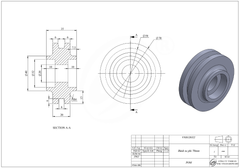 Bánh xe nhựa cửa lùa phi 70mm Vinahardware - VNH120322