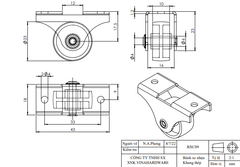 Bánh xe 1 chiều Vinahardware đường kính 23mm cao 28mm VNH BXC09-BXC09