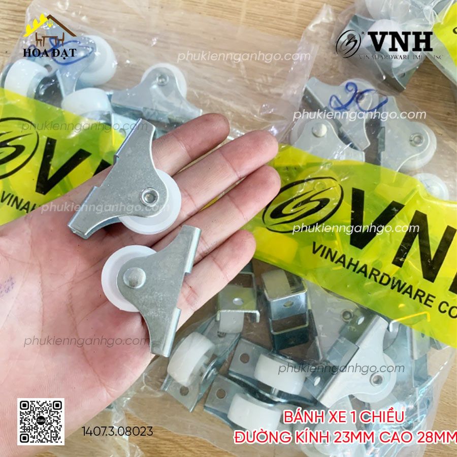 Bánh xe 1 chiều Vinahardware đường kính 23mm cao 28mm VNH BXC09-BXC09