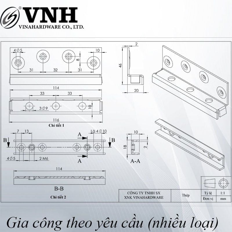 Pat ( Bas) giường không lỗ Vinahardware - BB1011KL