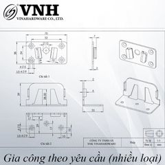 Pát giường sắt hai thành phần Vinahardware BB1012
