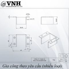 Pat ( bas) sắt giường Vinahardware kích thước 38x44x28mm VNH BB1026W-BB1026W