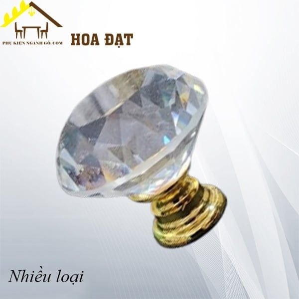 Tay nắm kim cương, chân đế vàng Vinahardware - HD1221K30