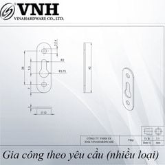 Pat ( Bas) giọt nước Vinahardware loại nhỏ 42x12x1mm - BGN001