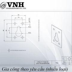Pat (bas) giọt nước loại vuông 7 màu Vinahardware loại 26x40mm BGN002-BGN002