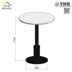 Bộ khung bàn ghế quầy bar Vinahardware, sơn đen tĩnh điện - VNH023003