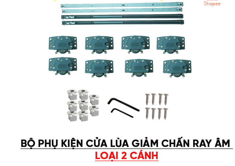 Phụ kiện cho ray lùa giảm chấn ray âm VNH - VNH20003
