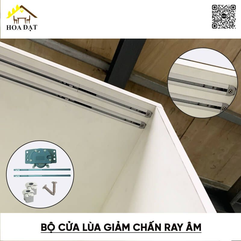 Phụ kiện cho ray lùa giảm chấn ray âm VNH - VNH20003
