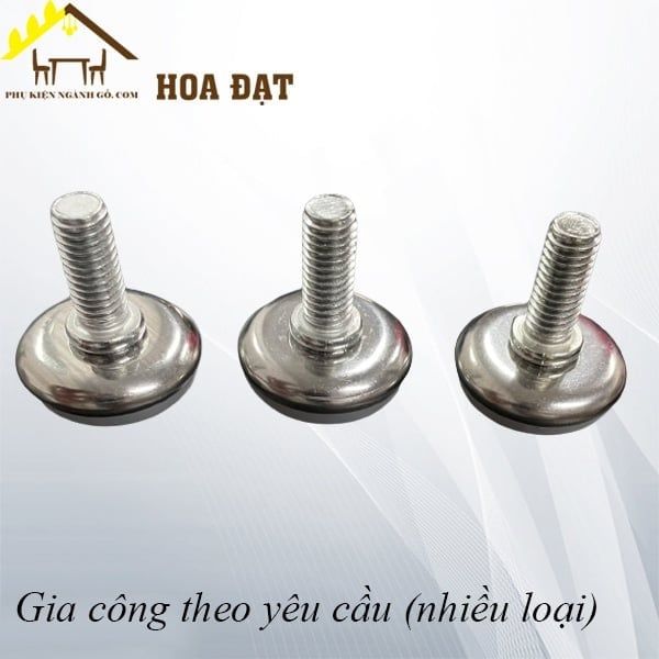 Bulong chân tăng chỉnh M8 Vinahardware, màu trắng - TA832T