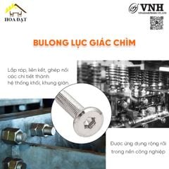 Bulong lục giác chìm M6, màu nikel - HSS650NK