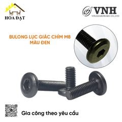 Bulong lục giác chìm M8, màu đen - CS815B