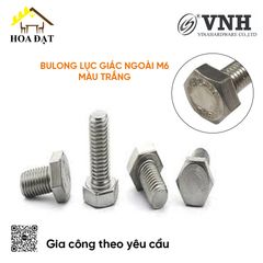 Bulong lục giác ngoài M6, màu trắng - BHO620Z