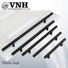 Tay nắm đũa Vinahardware phi 12, inox 201, loại nhẹ, sơn đen tĩnh điện - HD0045P128B