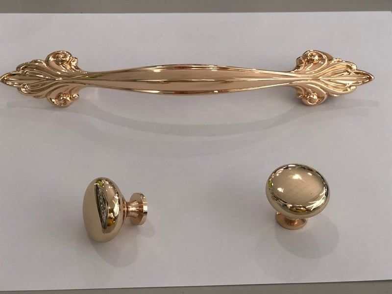 Núm tay nắm tủ Vinahardware màu vàng 24k cao cấp VNH104-VNH104