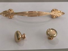 Núm tay nắm tủ Vinahardware màu vàng 24k cao cấp VNH104-VNH104