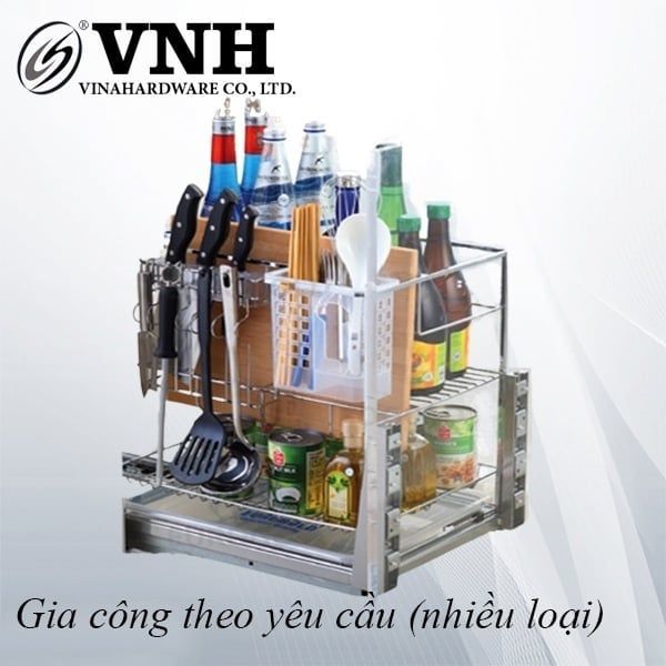 Giá dao thớt đa năng inox 201 mạ crom nam vuông Vinahardware - VNH2030B300