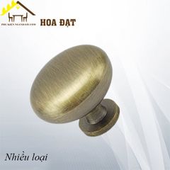 Núm tủ tròn hợp kim Vinahardware, màu đồng - HD081021