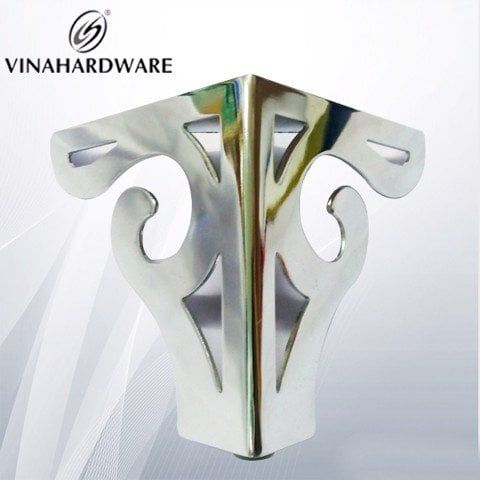 Chân inox hoa văn bằng sắt cao 100mm Vinahardware VNH119D100
