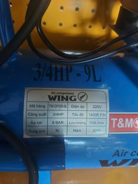 Máy nén khí không dầu Wing - MNKW349