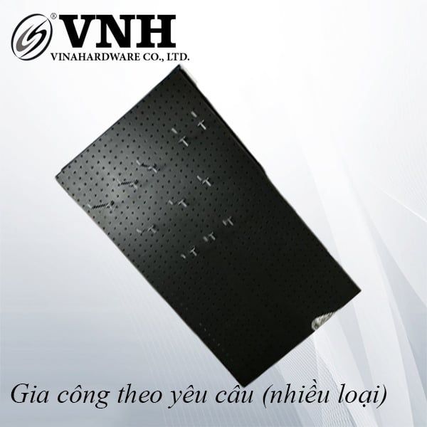 Tấm tôn đột lỗ treo phụ kiện Vinahardware, màu đen - VNH600600B