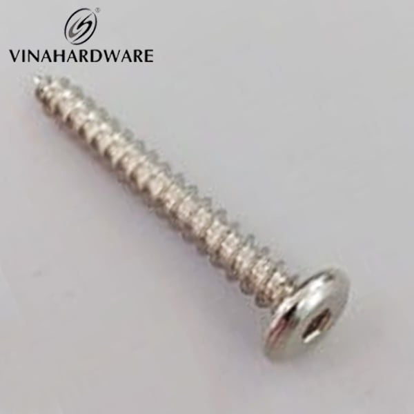 Vít gỗ lục giác chìm Vinahardware kích thước 6x50mm màu nikel, VGLGC650N-VGLGC650N