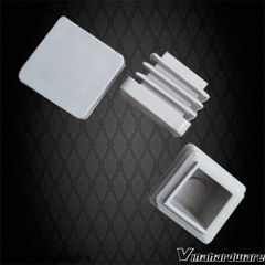 Chân đế nhựa vuông  Vinahardware loại 12mm (đế 14x1mm) trắng xám PB12WG (Cái)