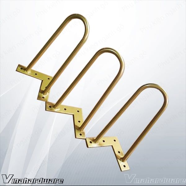 Chân bàn hai nan Vinahardware cao 160mm, sơn vàng-SP286047