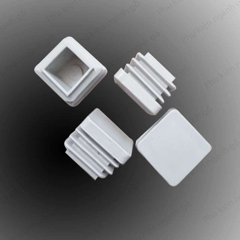Chân đế nhựa vuông Vinahardware, màu trắng-PB25W