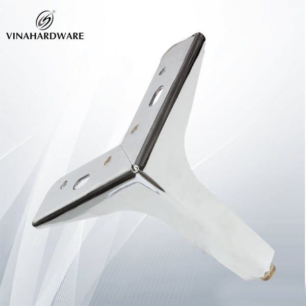 Chân ghế tủ sofa bằng sắt mạ nikel Vinahardware TA835D140