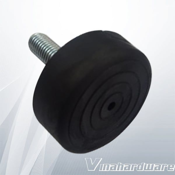 Chỉnh chân bàn Vinahardware loại 10X38mm, đế 15x40 màu đen TA1540B8-TA1540B8