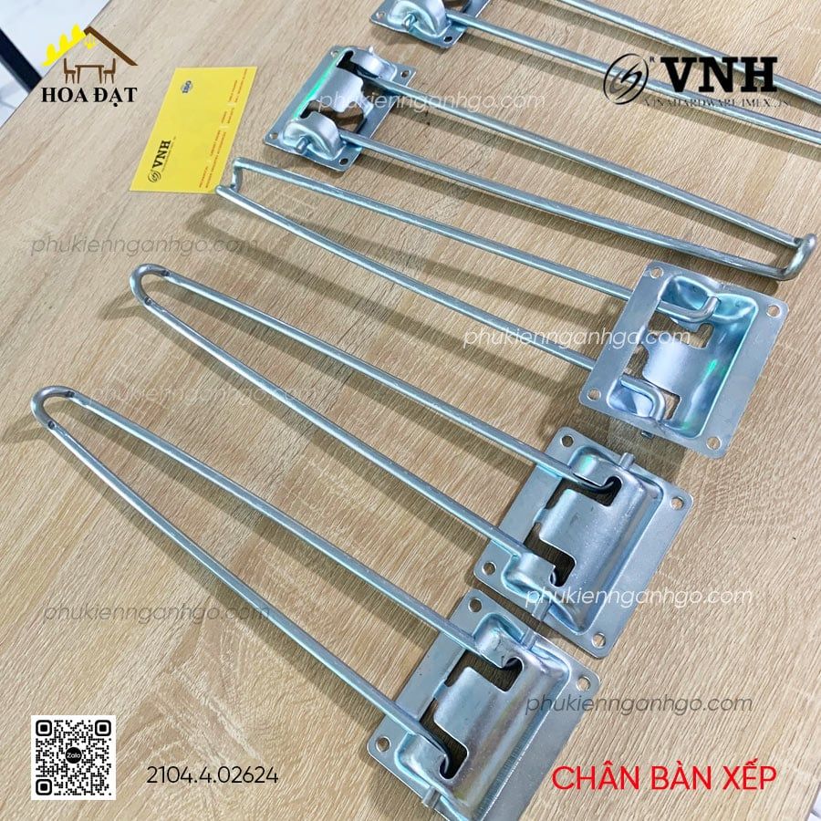 Chân bàn xếp gấp gọn Vinahardware xi mạ kẽm TA262Z