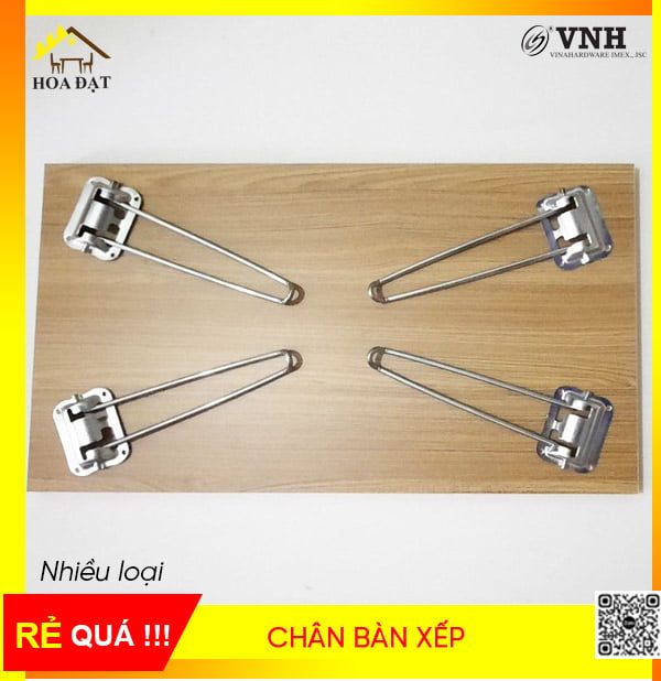 Chân bàn xếp gấp gọn Vinahardware xi mạ kẽm TA262Z