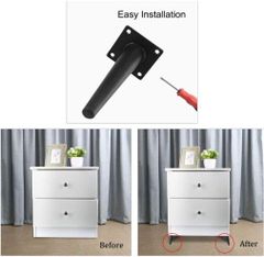 Chân côn bàn ghế Vinahardware màu đen-VNH2923200N