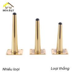 Chân côn ghế sofa Vinahardware, màu vàng gold - Nhiều kích thước - Loại thẳng - Loại Nghiêng VNH250S