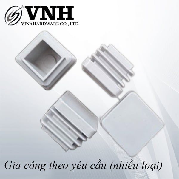 Chân đế nhựa vuông Vinahardware, màu trắng-PB25W