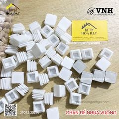 Chân đế nhựa vuông Vinahardware, màu trắng-PB25W