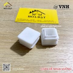 Chân đế nhựa vuông Vinahardware, màu trắng-PB25W