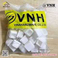 Chân đế nhựa vuông Vinahardware, màu trắng-PB25W