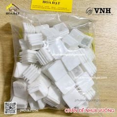 Chân đế nhựa vuông Vinahardware, màu trắng-PB25W